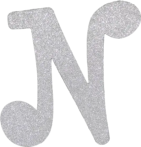 Silver Glitter Letter N Transparent Silver Glitter Letters Png Silver Glitter Png