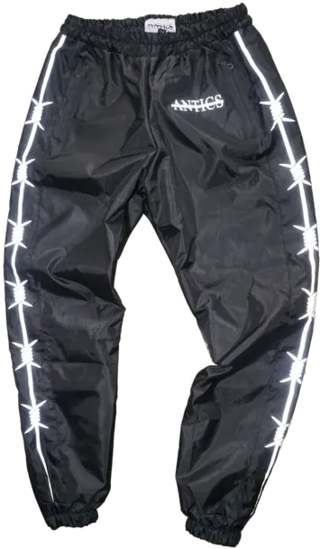 Barb Wire 3m Reflective Wind Pants Black U2013 Antics New York Pocket Png Barbwire Png