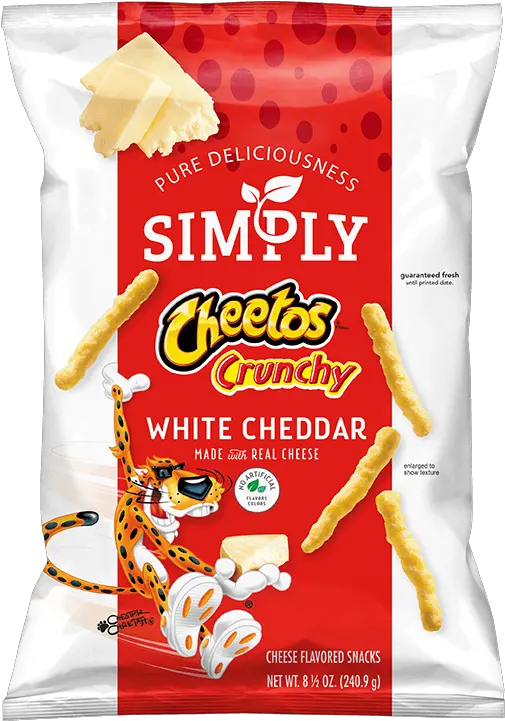 Simply Cheetos Crunchy White Cheddar Simply Cheetos Crunchy Png Cheetos Png