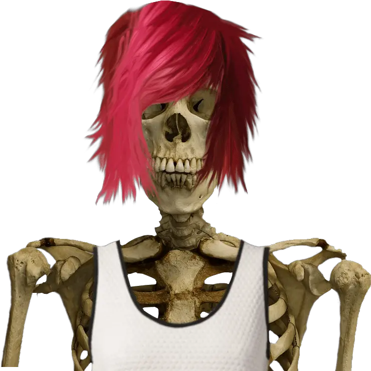 Red Haired Skeleton Transparent Background Free Png Images Skeleton With Red Hair Skeleton Png