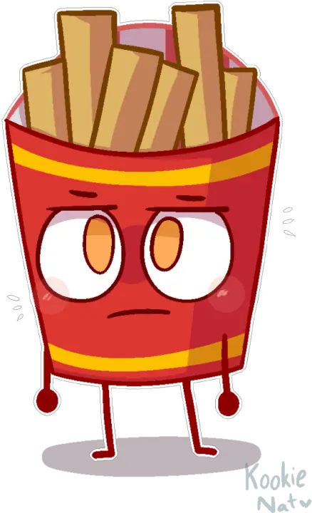 Fries Clipart Sad Transparent Free For Download Bfdi Fries X Puffball Png Sad Transparent