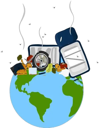 Earth Municipal Solid Waste Planet Improper Waste Disposal Cartoon Png Garbage Png