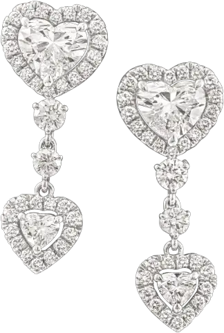 Heart Shaped Diamond Earrings Diamond Heart Shaped Earrings Png Diamond Earring Png