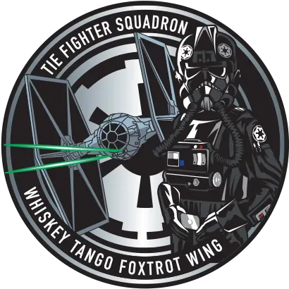 Wtf Sticker Tie Fighter Pilot Silver Monsignor Farrell High School Png Tie Fighter Png