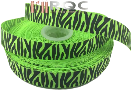 Green Zebra Grosgrain Ribbon 78 Tiger Striped Rqc Supply Handbag Png Tiger Stripes Png