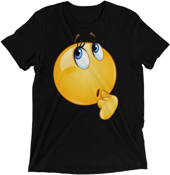 Funny Wonder Female Emoji Face T Shirt Png Thinking