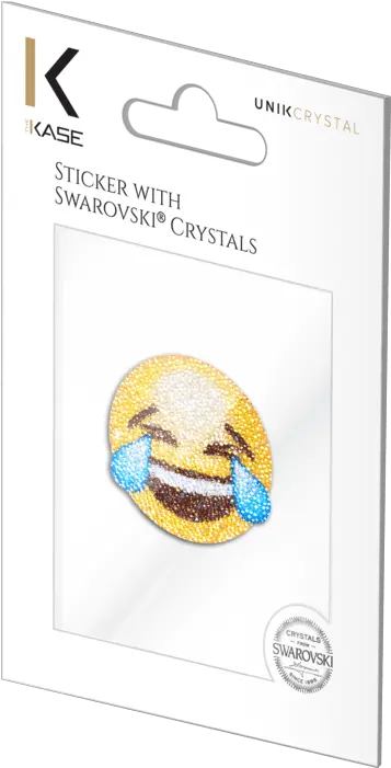 Swarovski Emoji Crystal Sticker Laugh Out Loud Lol The Kase Sticker Png Laugh Out Loud Icon