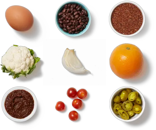 Spicy Cauliflower U0026 Quinoa Bowls With Black Beans Fried Eggs Egg Png Fried Eggs Png