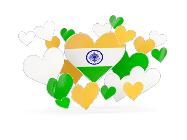 Flying Heart Stickers Illustration Of India Flag Heart Png India Flag Png