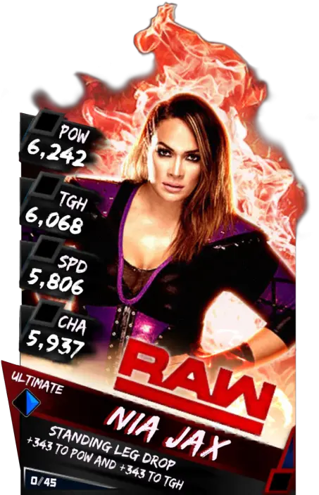 Nia Jax Wwe Supercard Bayley Cards Png Nia Jax Png