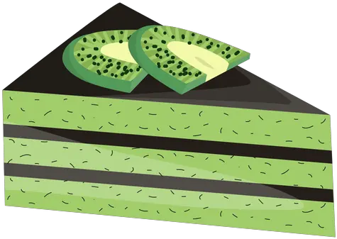 Triangle Cake Slice With Kiwi Transparent Png U0026 Svg Vector Fruit Cake Slice Png