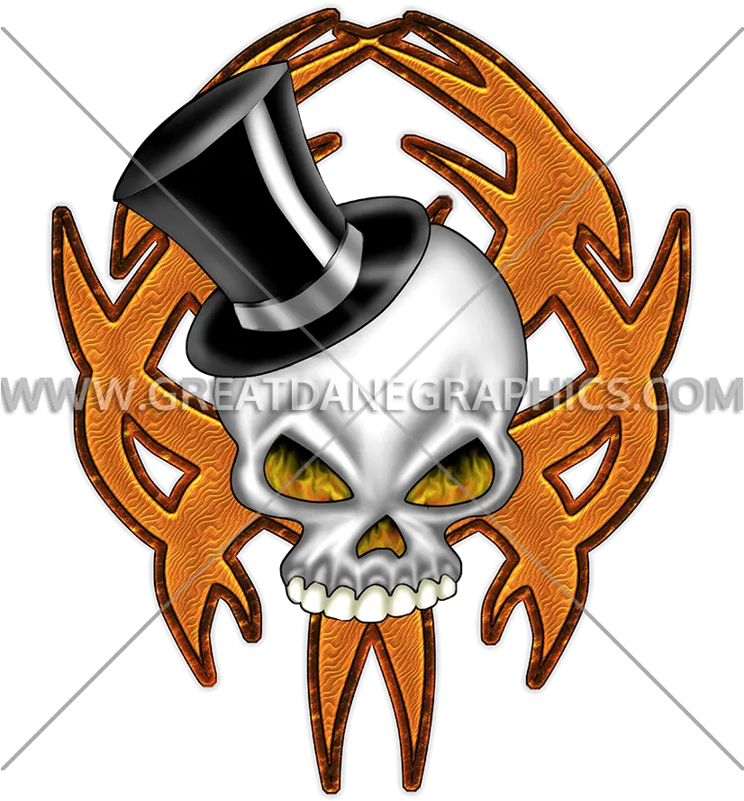 Top Hat Skull Production Ready Artwork For T Shirt Printing Scary Png Top Hat Logo