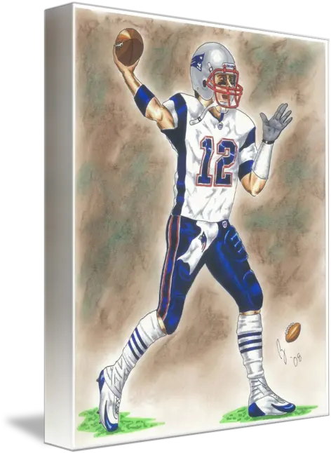 Tom Brady By Bob Downer Realistic Tom Brady Drawing Png Tom Brady Png