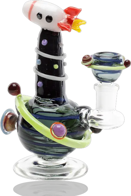 Rocket Ship Mini Rig Bong By Empire Glassworks Ismokefresh Rocket Ship Bong Png Rocket Ship Transparent