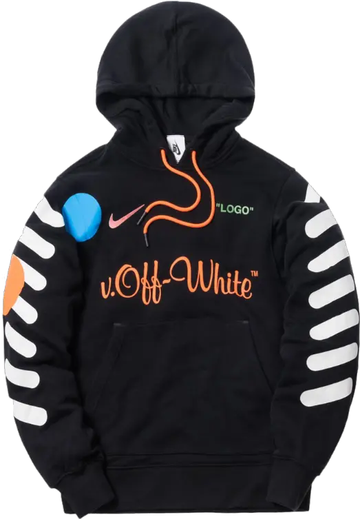Nikelab X Off White Mercurial Nrg X Hoodie Black Off White Nike Mercurial Hoodie Png Off White Logo Png