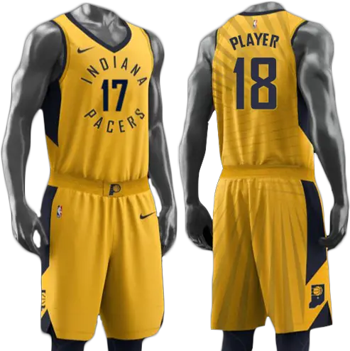 Nba Statement Jerseys Ranked Indiana Pacers Yellow Uniform Png Indiana Pacers Nike Icon Shorts