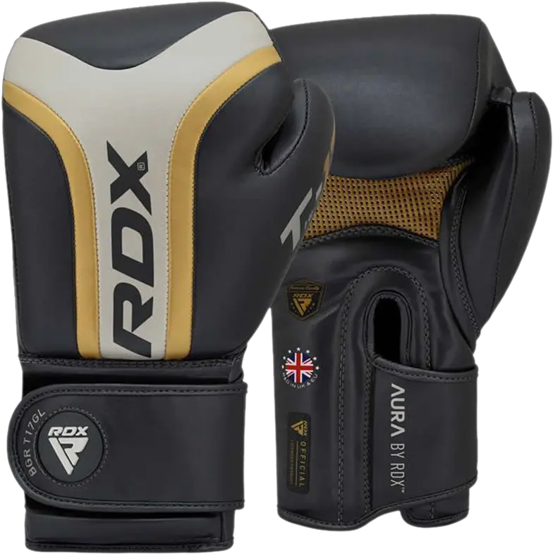 Rdx T17 Aura Nova Tech Boxing Sparring Gloves Pearl Black Boxing Glove Png Boxing Glove Logo