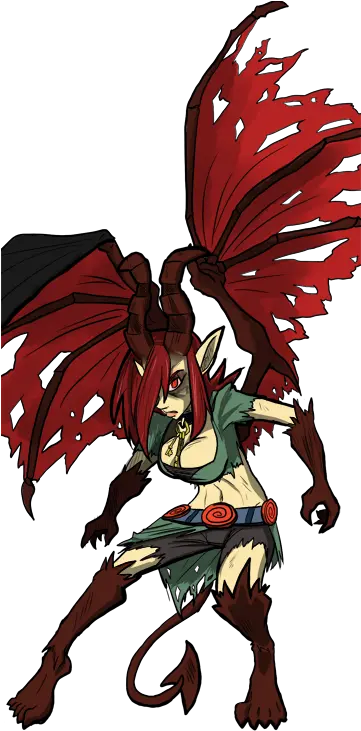Image 2390 Concept Demon Horns Key Redeyes Redhair Ridley Illustration Png Demon Wings Png