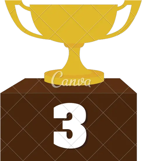 Third Place Cup Trophy Icon Vector Graphic Canva Png Trophy Icon Vector