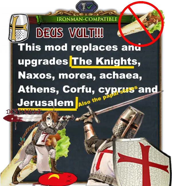 Crusaders Unit Packdeus Vult Edition Skymods Crusader Units Pack Eu4 Png Mount And Blade Warband Logo