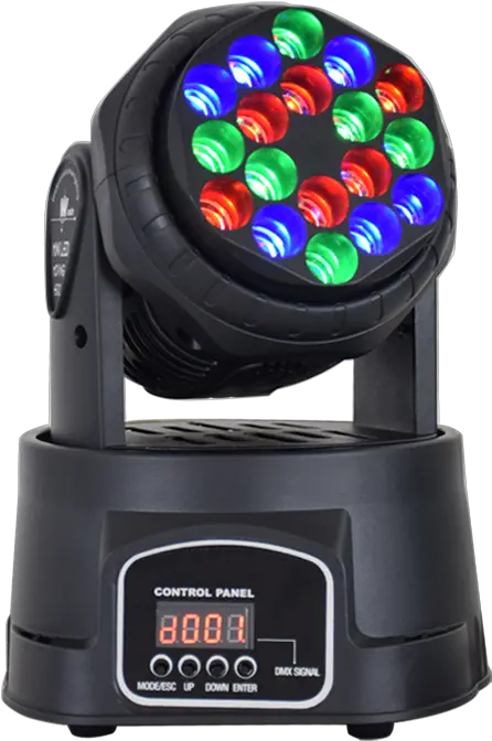 18x3w Rgb Led Mini Beam Moving Head Lights China Light For Gadget Png Stage Lighting Png