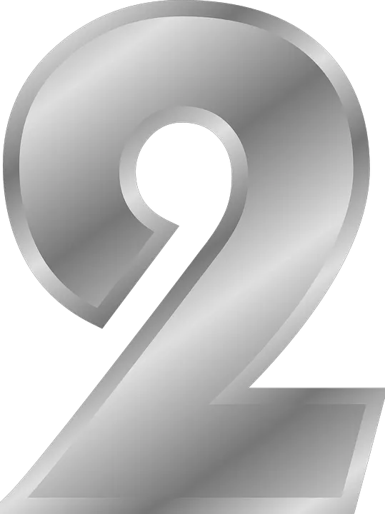 Gold Number 4 Transparent Png Stickpng Number 2 Clipart 1 Png