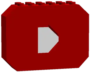 Lego Moc Illustration Png Youtube Play Button Transparent