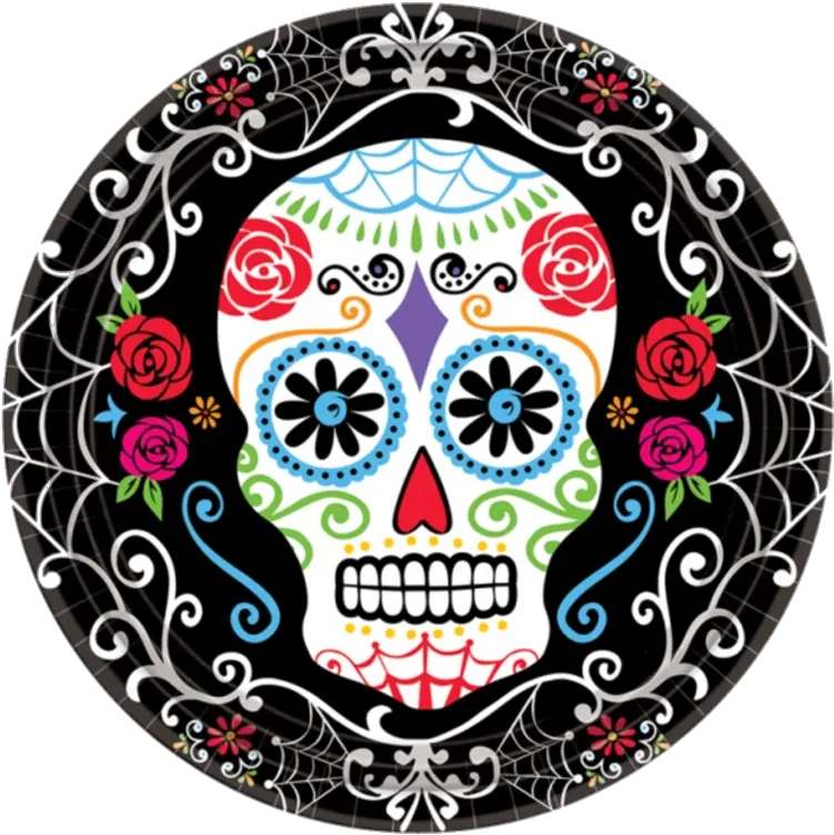 Day Of The Dead Party Plates Clipart Calabazas Pintadas De Halloween Catrina Png Day Of The Dead Png
