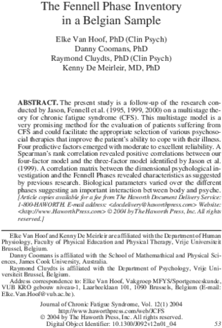 Pdf The Fennell Phase Inventory In A Belgian Sample Danny Document Png Ups Syndome Icon 800