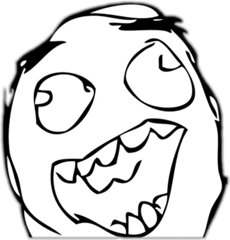 Download Hd Excited Face Meme Memesfreetoedit Rage Faces Happy Troll Face Png Memes Faces Png