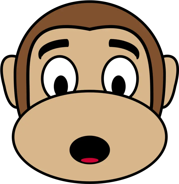 Surprised Emoji Png Astonished Face Monkey Shocked Cabeza De Mono Dibujo Surprised Emoji Png