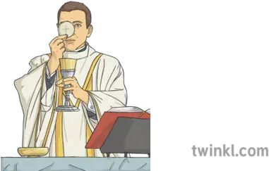 Priest Behind Altar Illustration Twinkl Priest Twinkl Png Priest Png