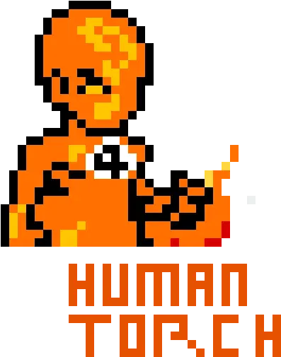 Pixilart Human Torch By Anonymous Dot Png Human Torch Png