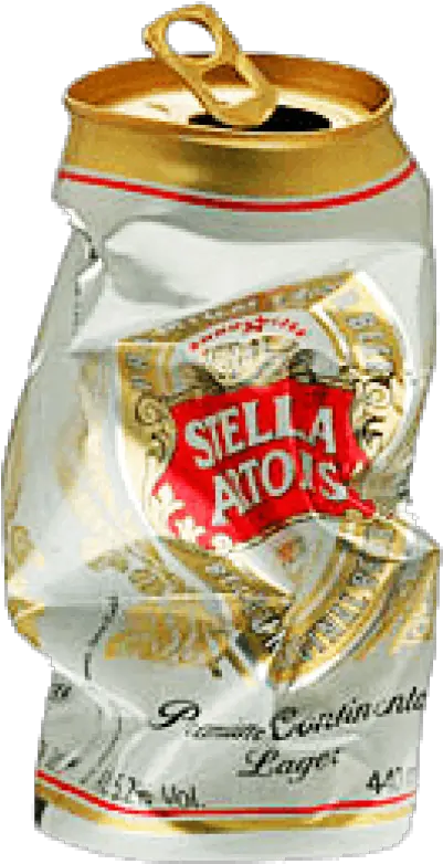 Stella Artois Crushed Can Crushed Beer Can Png Beer Can Png