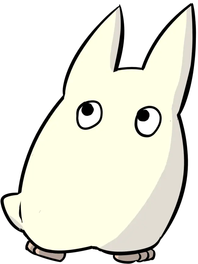 Totoro White Bunny Png Clipart Mini Totoro Png Totoro Transparent