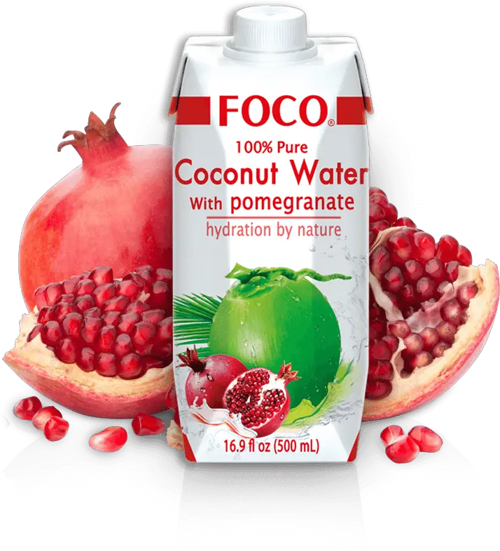 Foco Focobevcom Foco Coconut Water Pomegranate Png Pomegranate Png