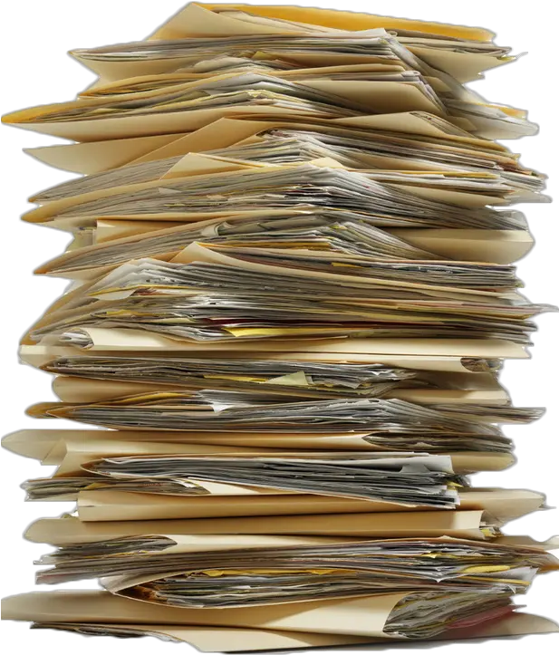 Restaurant Invoices Pile Of Legal Documents Png Stack Of Paper Png