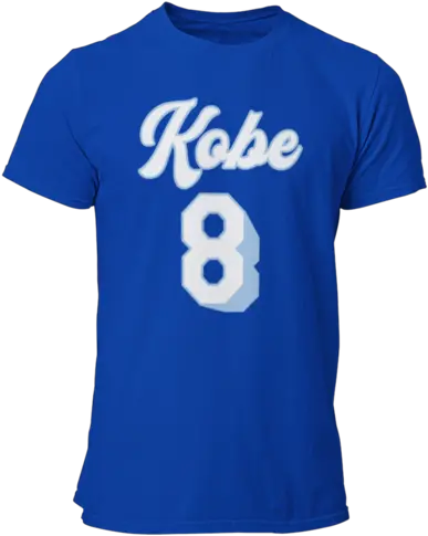 Kobe Blue Throwback Deluxe Adult T Shirt Number Png Kobe Png