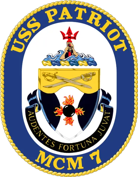 Mine Countermeasures Ship Uss Patriot Uss Chief Mcm 14 Crest Png Patriot Png