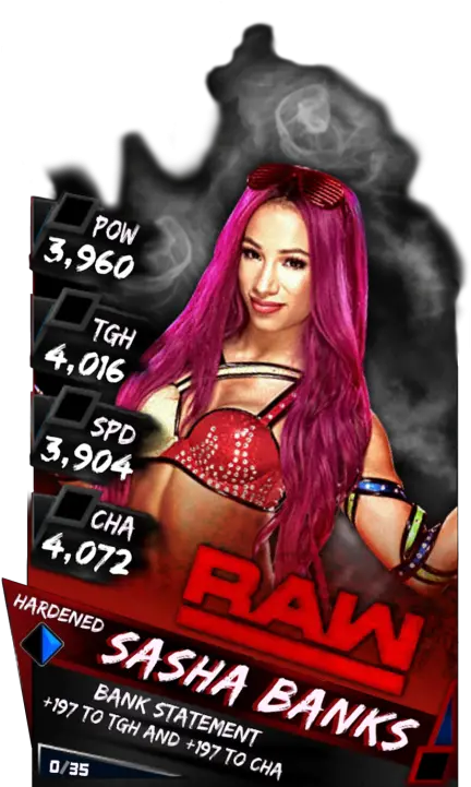 Uncommon Supercard Sashabanks Epic Supercard Wwe Bayley Png Sasha Banks Png