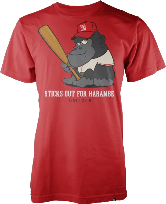 Sticks Out For Harambe U2013 Korked Baseball Camiseta Liverpool 2019 2020 Png Harambe Png