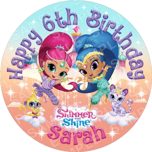 Shine Cup Cake Toppers Shimmer And Shine Png Shimmer Png