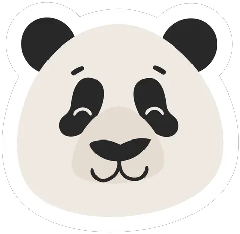 Panda Head Spot Muzzle Flat Sticker Panda Head Transparent Png Panda Png