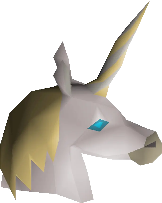 White Unicorn Mask Osrs Unicorn Mask Png Unicorn Head Png