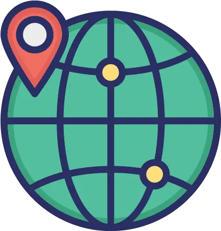 Globe Map Pin Location Color Vector Icon Vertical Png Vector Globe Icon Set