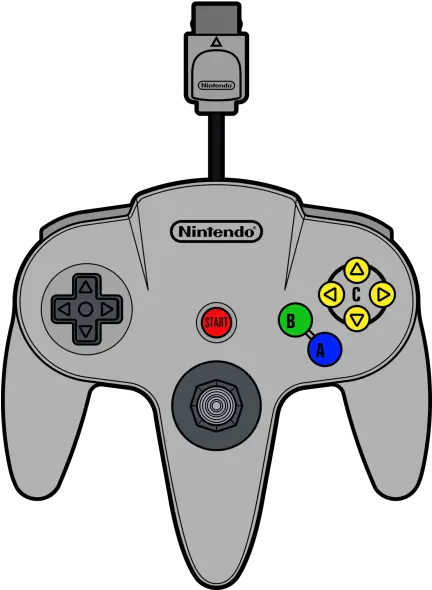 Nintendo 64 Controller Transparent Nintendo 64 Controller Png Nintendo 64 Png