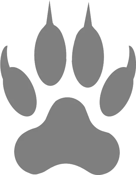 Gray Paw Print Clip Art Gray Wolf Paw Print Png Wolf Paw Png