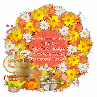 Download Fall Fairy Cluster Frame Sunflower Png Image With Sunflower Fall Frame Png
