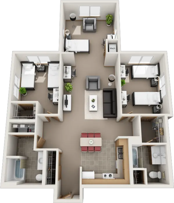 Minneapolis Mn University Village Floor Plans Apartments Vertical Png Fridge Icon 2d Home Design