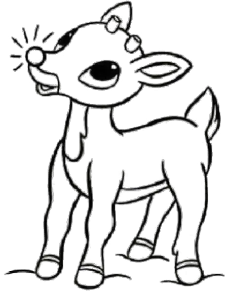 Cute Rudolph Reindeer Santa Christmas Coloring For Cute Santa Coloring Pages Png Rudolph Png